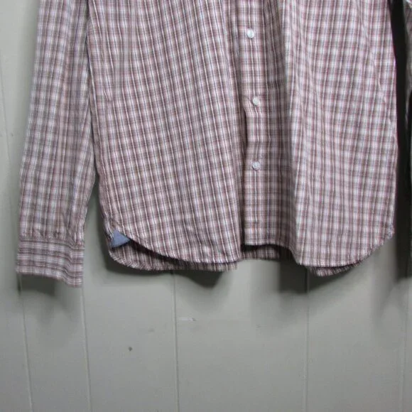 Magellan Sportswear Button Up Shirt XL Plaid Brown White - Picture 5 of 15